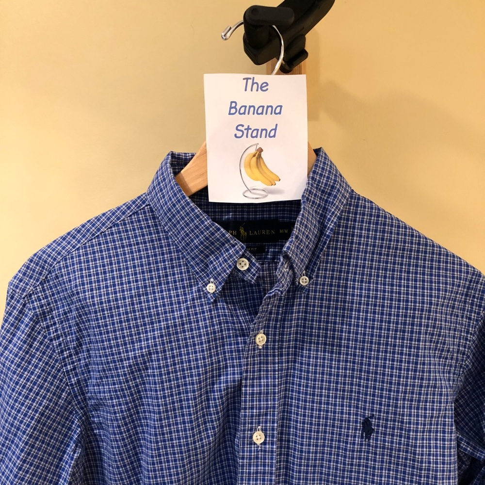 Ralph Lauren Polo Button Up. (Blue and White)